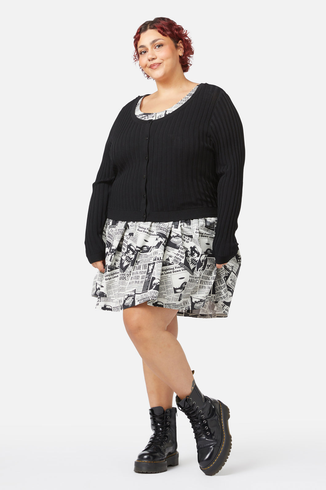 Black Friday - Curve Voyager Cardigan - black