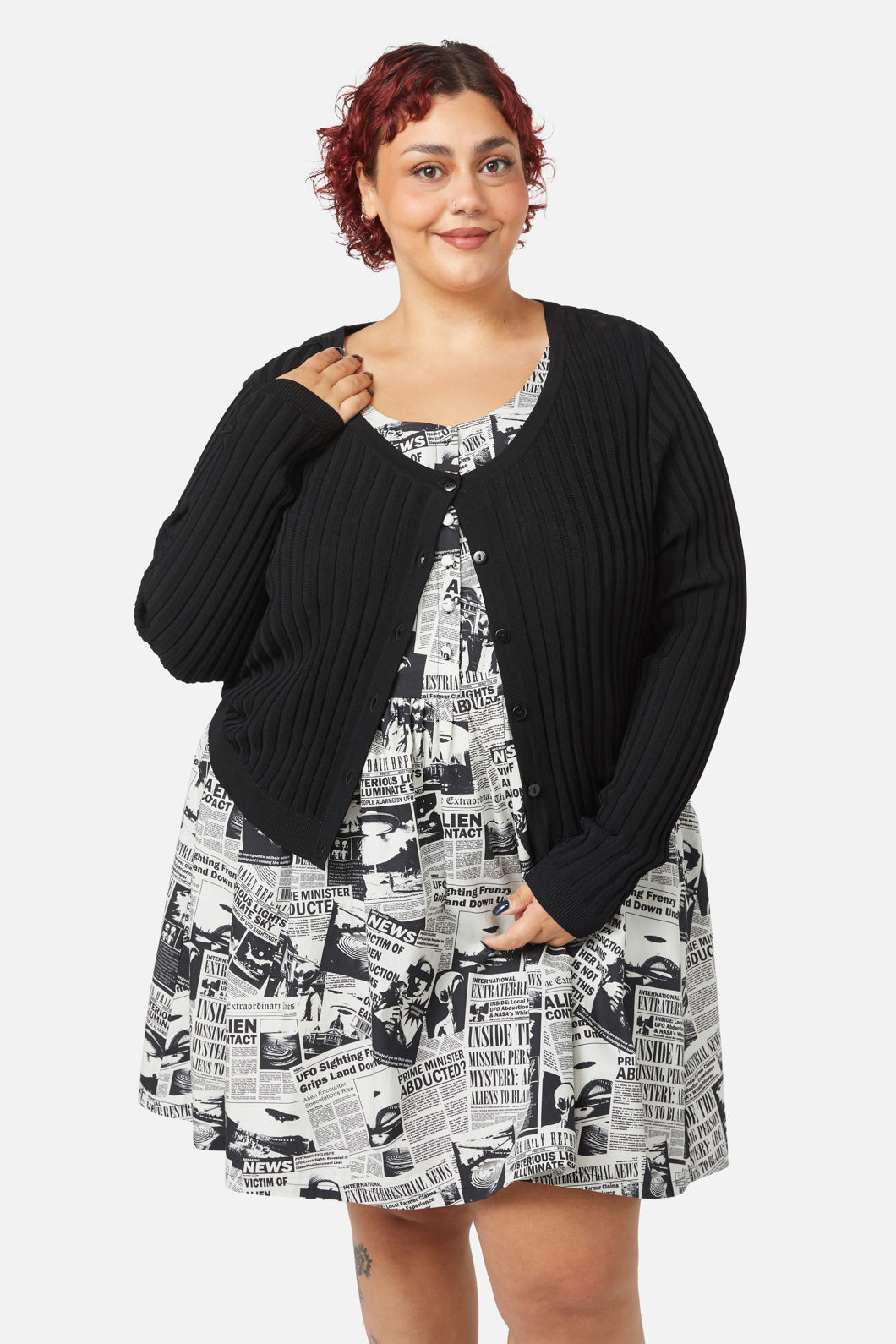 Black Friday - Curve Voyager Cardigan - black