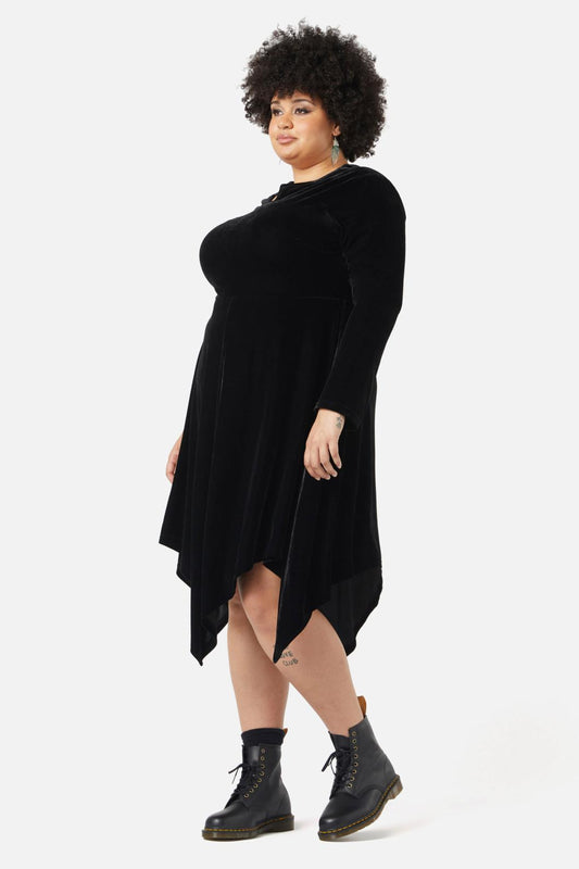 Black Friday - Curve Fern Velvet Dress - black