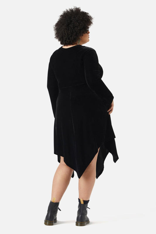 Black Friday - Curve Fern Velvet Dress - black