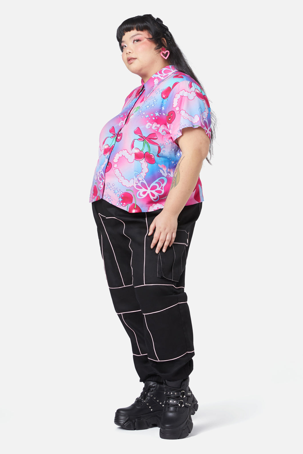 Black Friday - Curve Sour Cherry Blouse - multi
