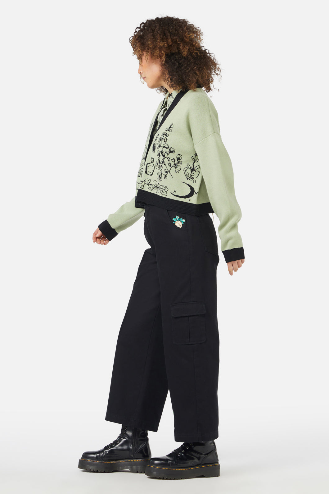 Black Friday - Sprouted Flora Cardi - sage
