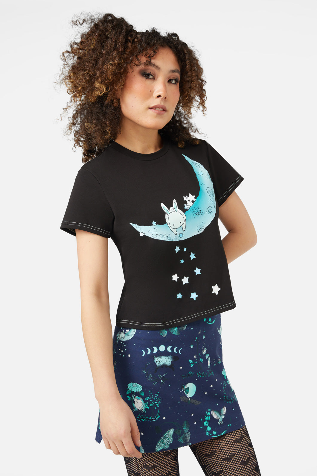 Black Friday - Moon Bunny Tee - black