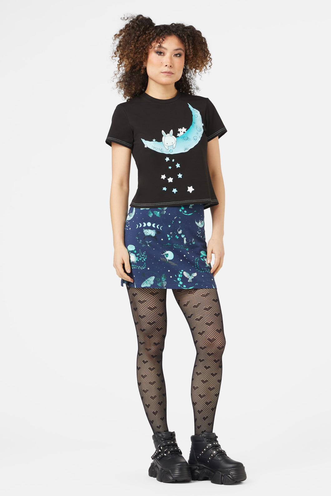Black Friday - Moon Bunny Tee - black