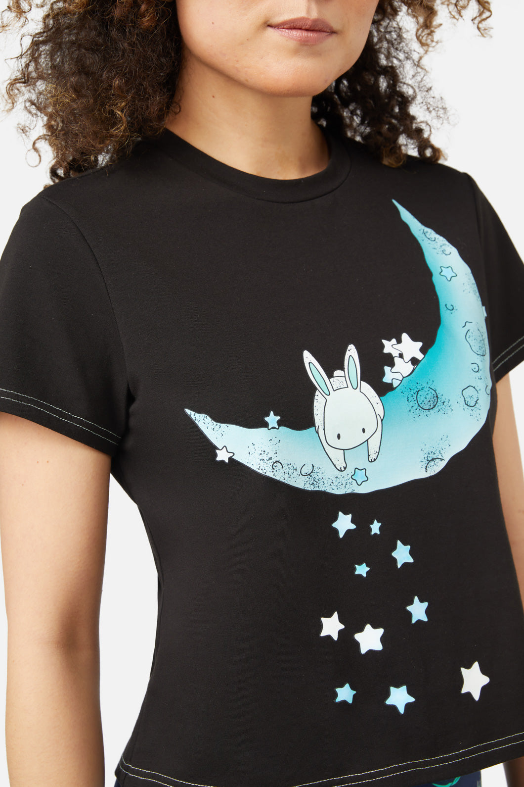 Black Friday - Moon Bunny Tee - black