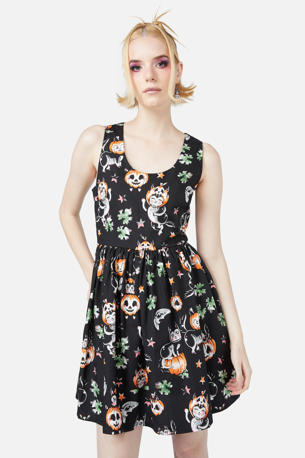 Black Friday - Pumpkin Patch Kitty Dress - black