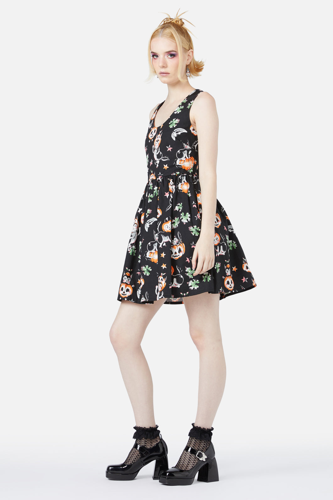 Black Friday - Pumpkin Patch Kitty Dress - black