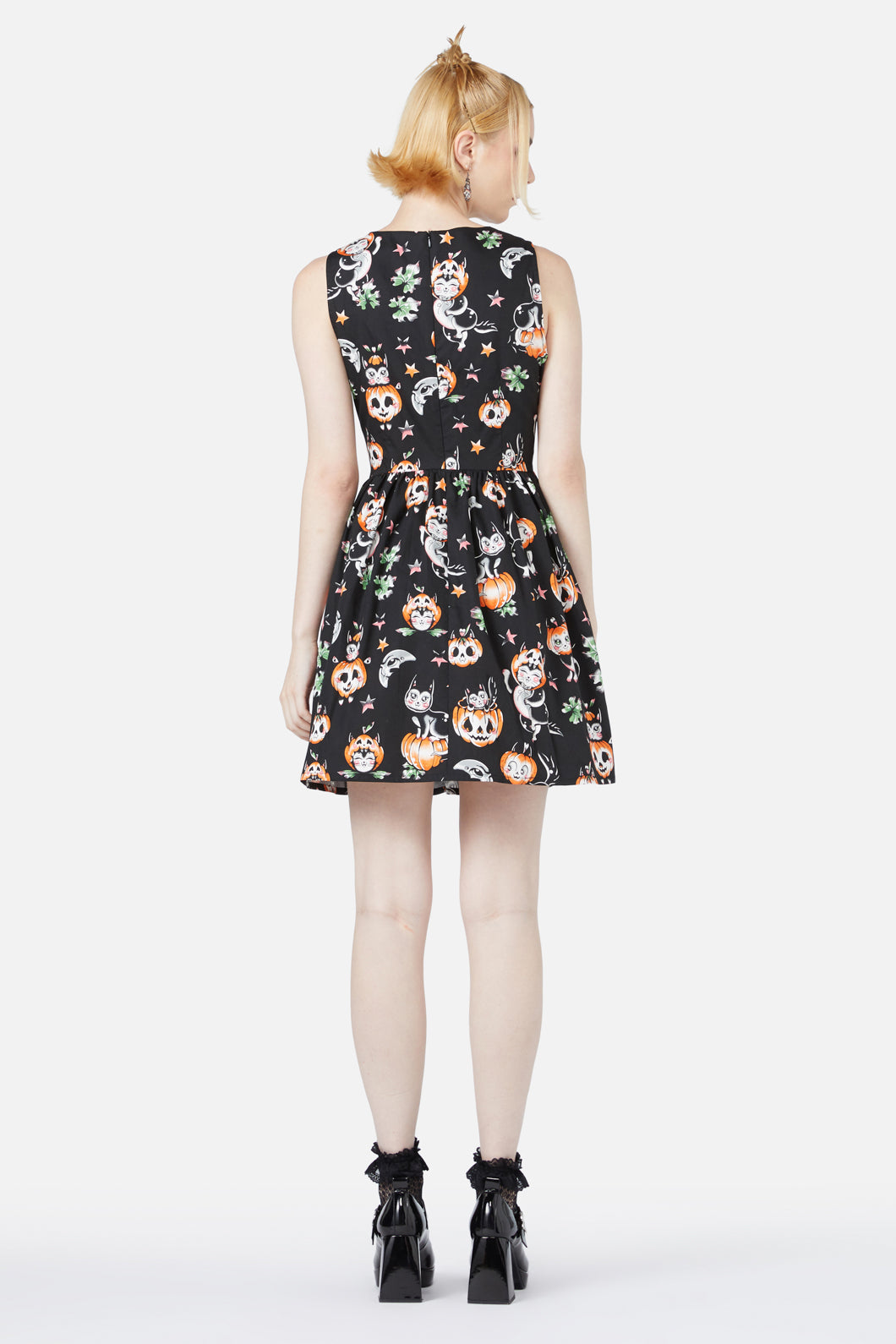 Black Friday - Pumpkin Patch Kitty Dress - black