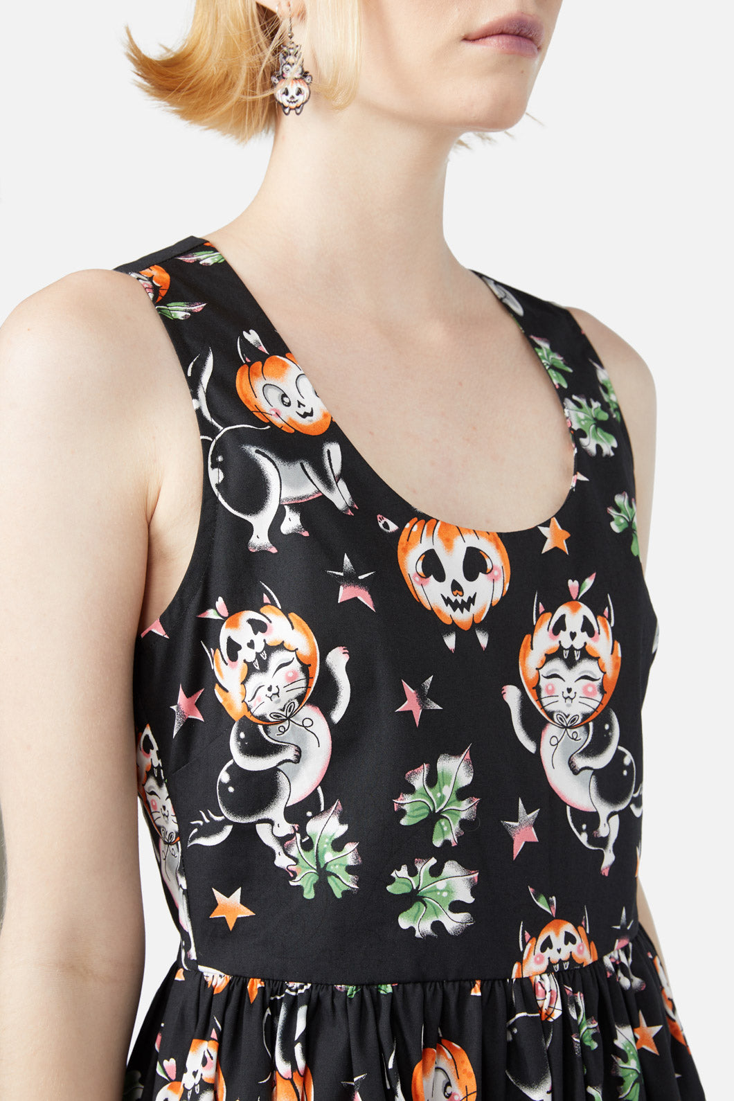 Black Friday - Pumpkin Patch Kitty Dress - black