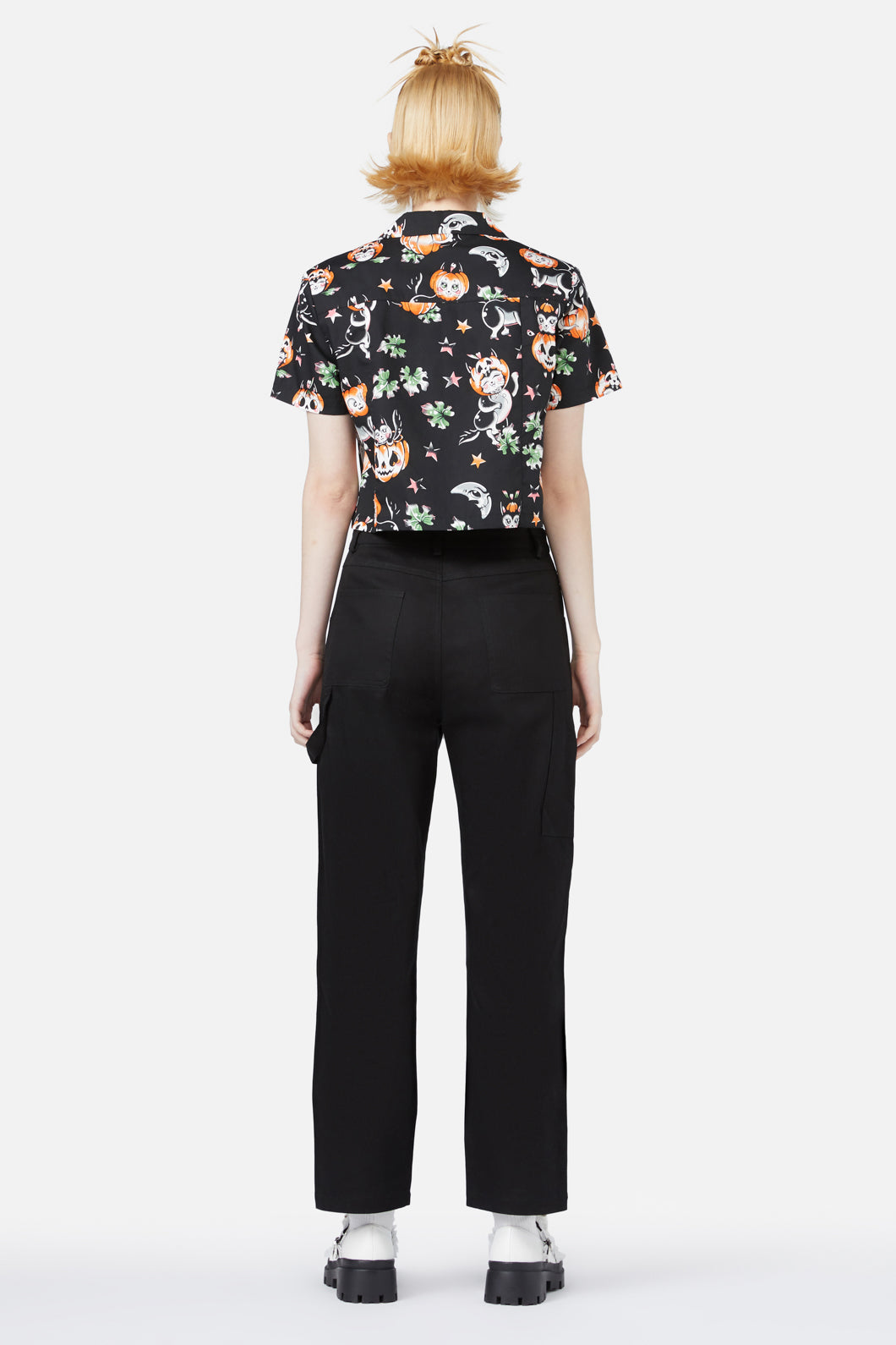 Black Friday - Pumpkin Patch Kitty Blouse - black