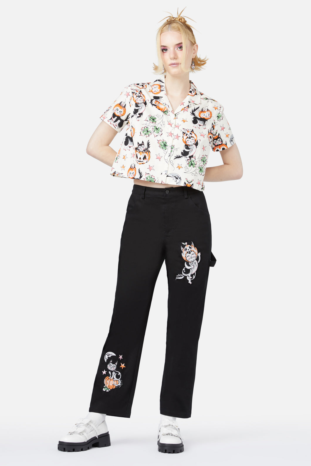 Black Friday - Pumpkin Patch Kitty Blouse - cream