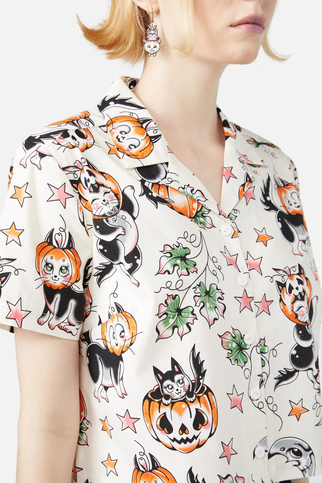 Black Friday - Pumpkin Patch Kitty Blouse - cream