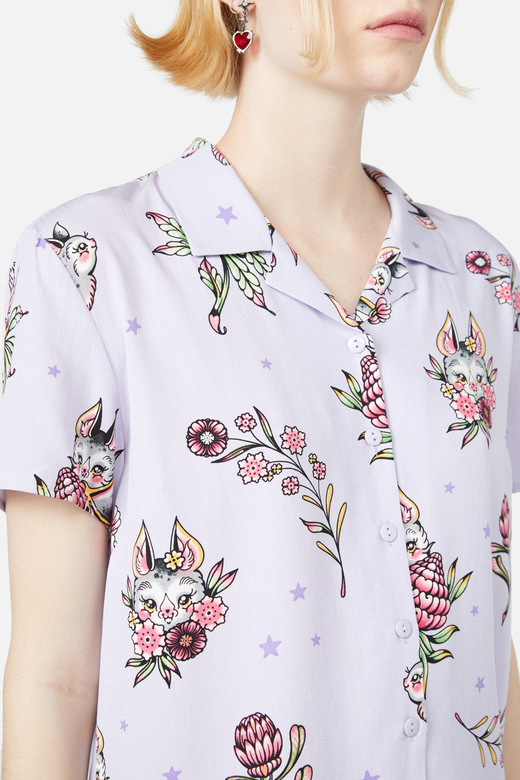 Black Friday - Fruity Bat Blouse - lilac