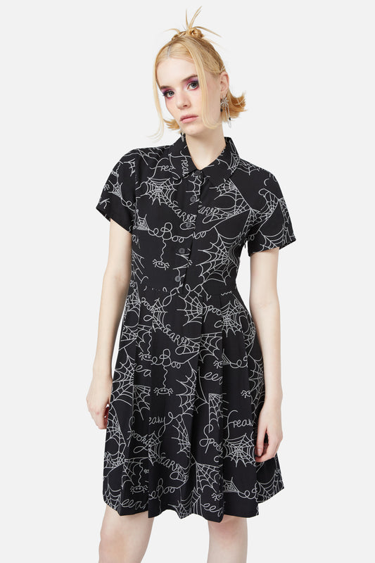 Black Friday - Entangled Printed Dress - black