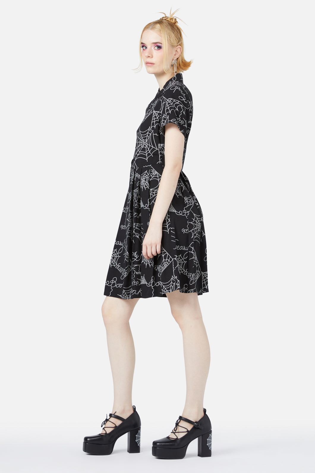Black Friday - Entangled Printed Dress - black