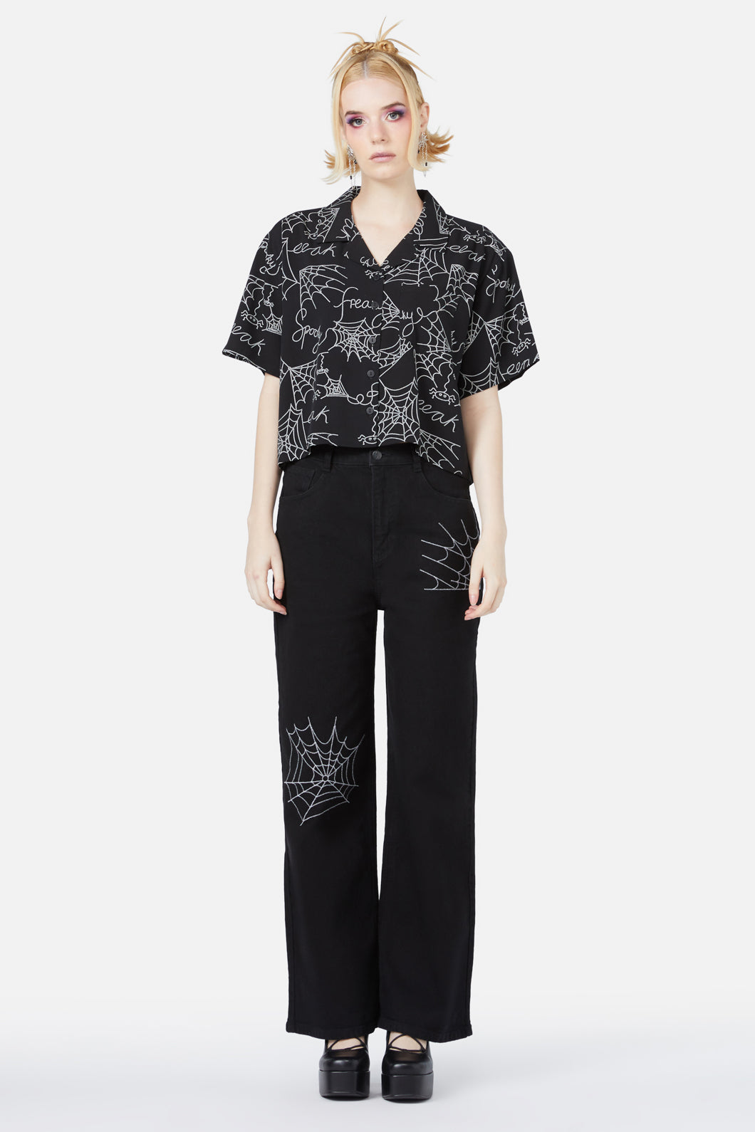 Black Friday - Entangled Printed Blouse - black