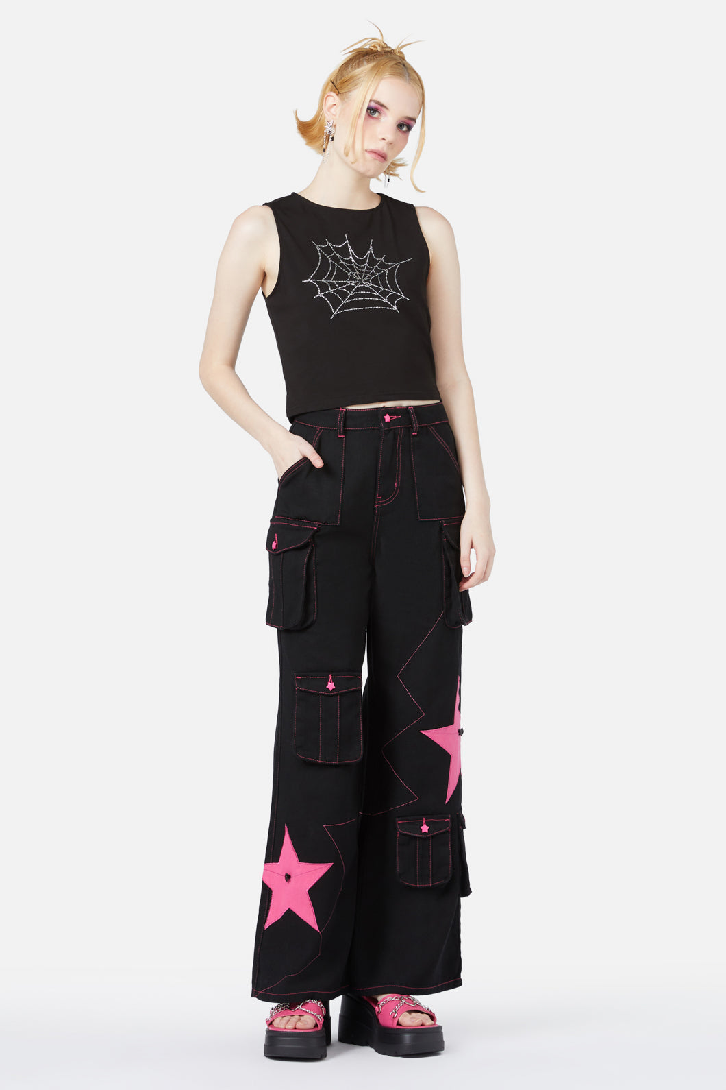 Black Friday - Elm Diamante Tank - black