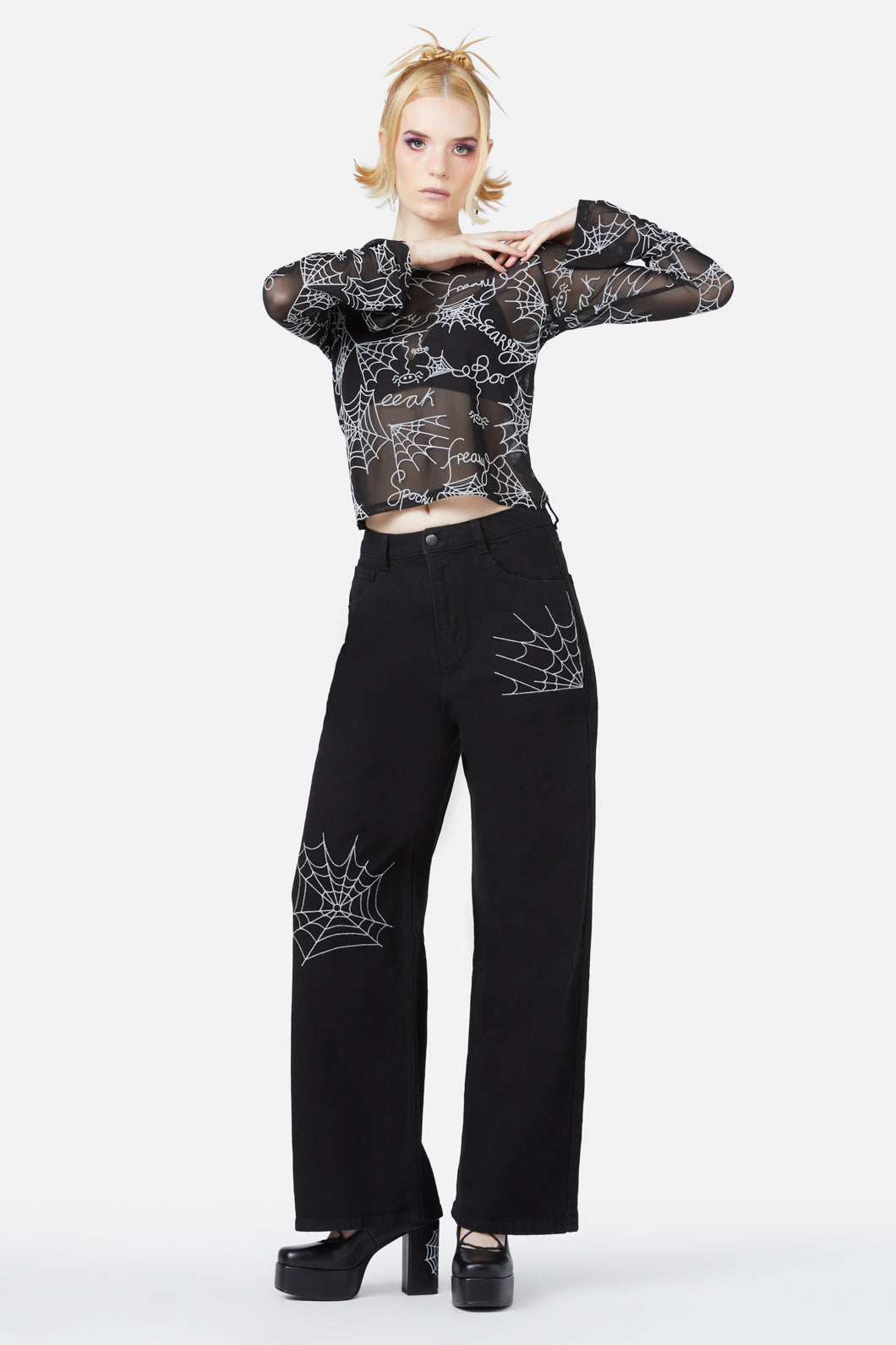 Black Friday - Elm Embroidery Jeans - black