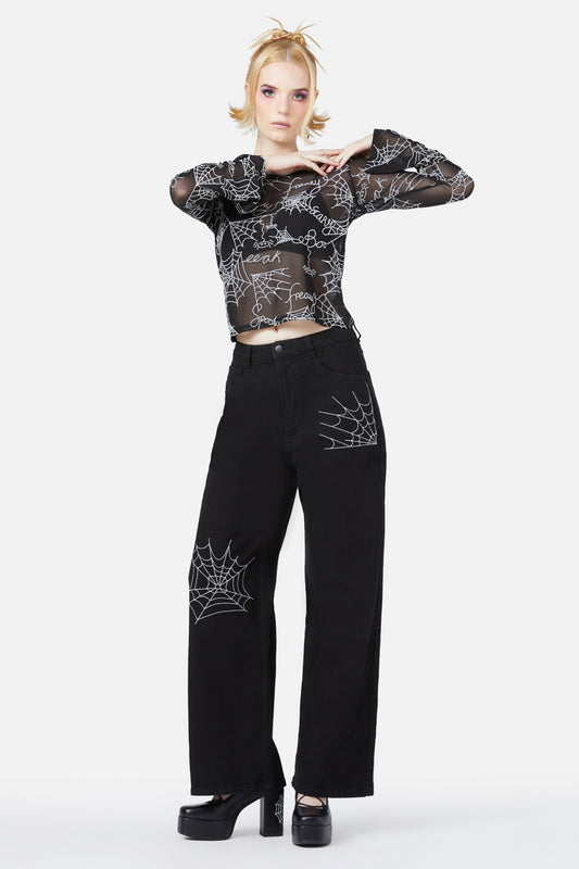 Black Friday - Elm Embroidery Jeans - black