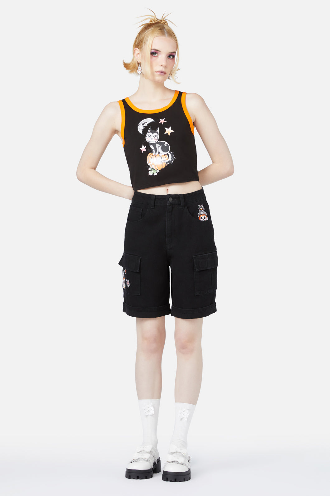 Black Friday - Cat-O-Lantern Short - black