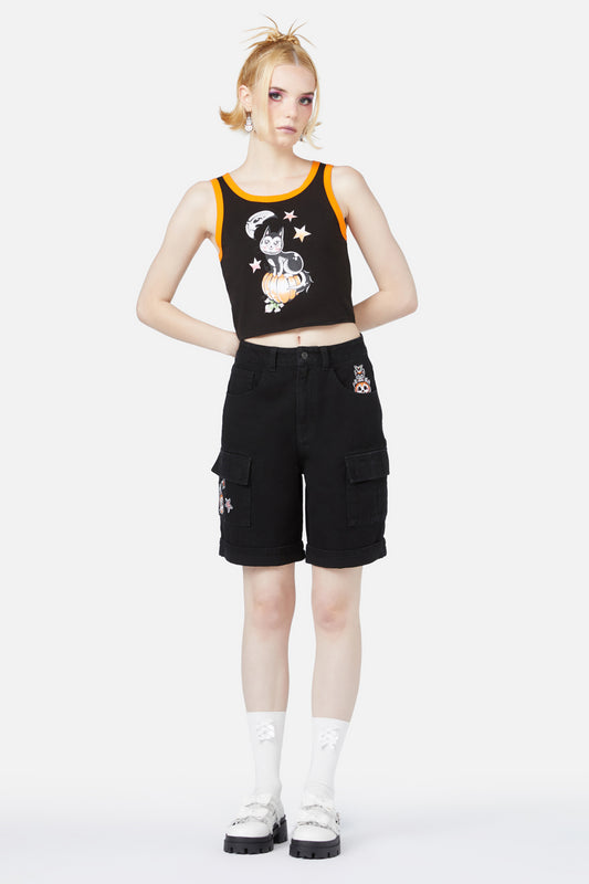 Black Friday - Cat-O-Lantern Short - black