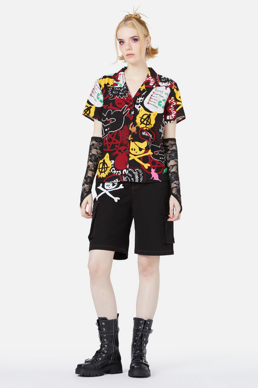 Black Friday - Kitty Riot Blouse - black