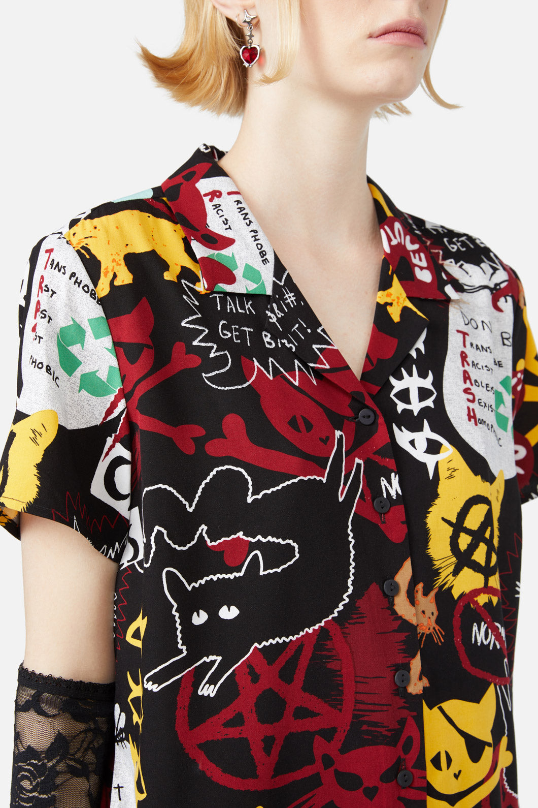 Black Friday - Kitty Riot Blouse - black