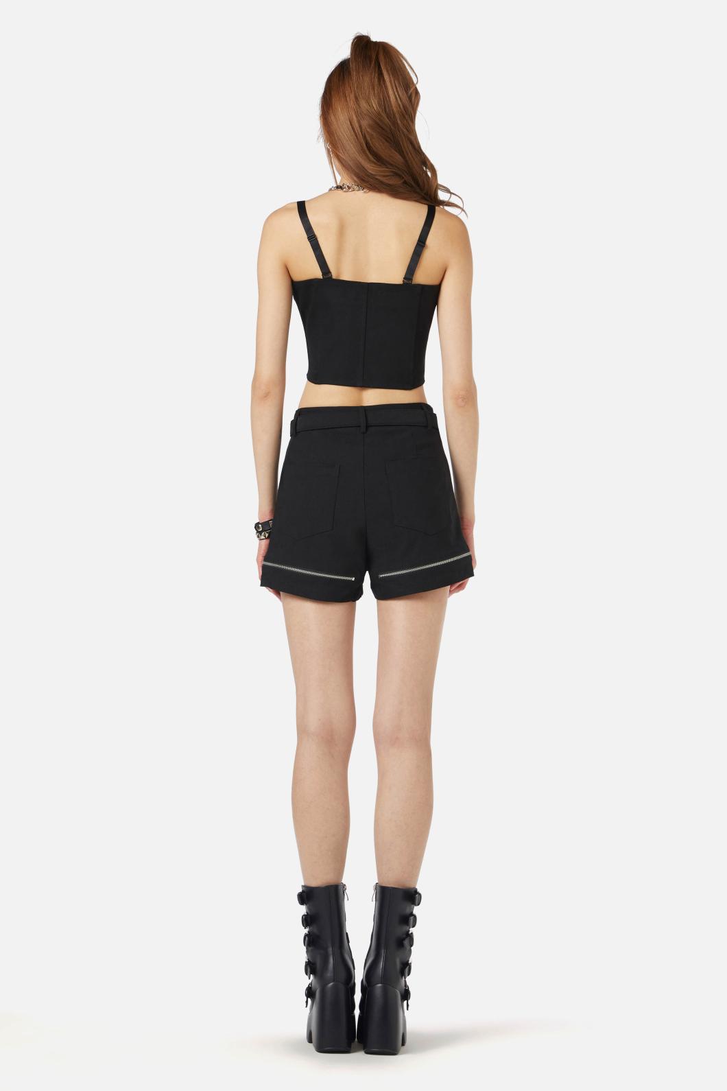 Black Friday - Wild Cat Panel Corset - black