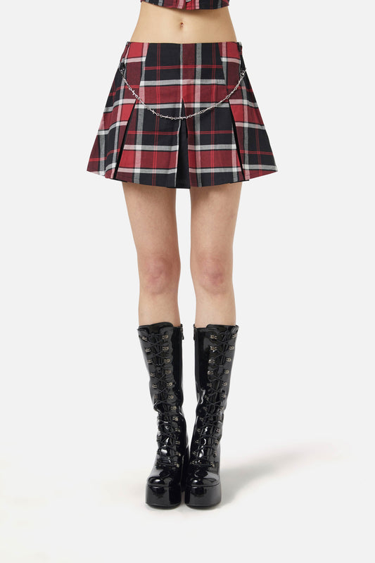 Black Friday - Ursula Tartan Skort - black-red