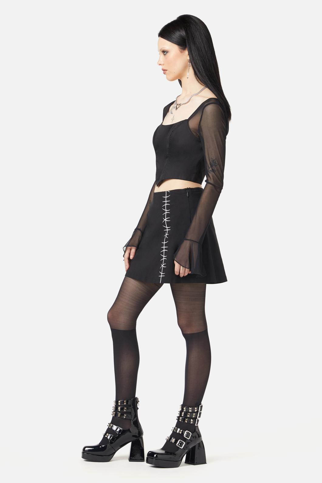 Black Friday - Wondering Mind Mesh Bodice - black