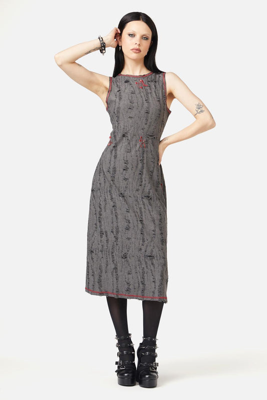 Black Friday - Lock Picker Distressed Dress - grey
