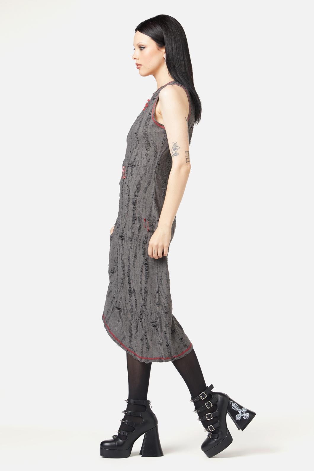 Black Friday - Lock Picker Distressed Dress - grey