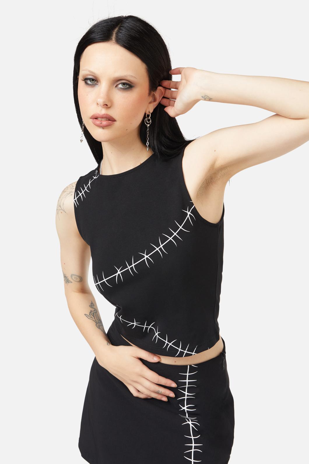 Black Friday - Stitched Up Tank - black