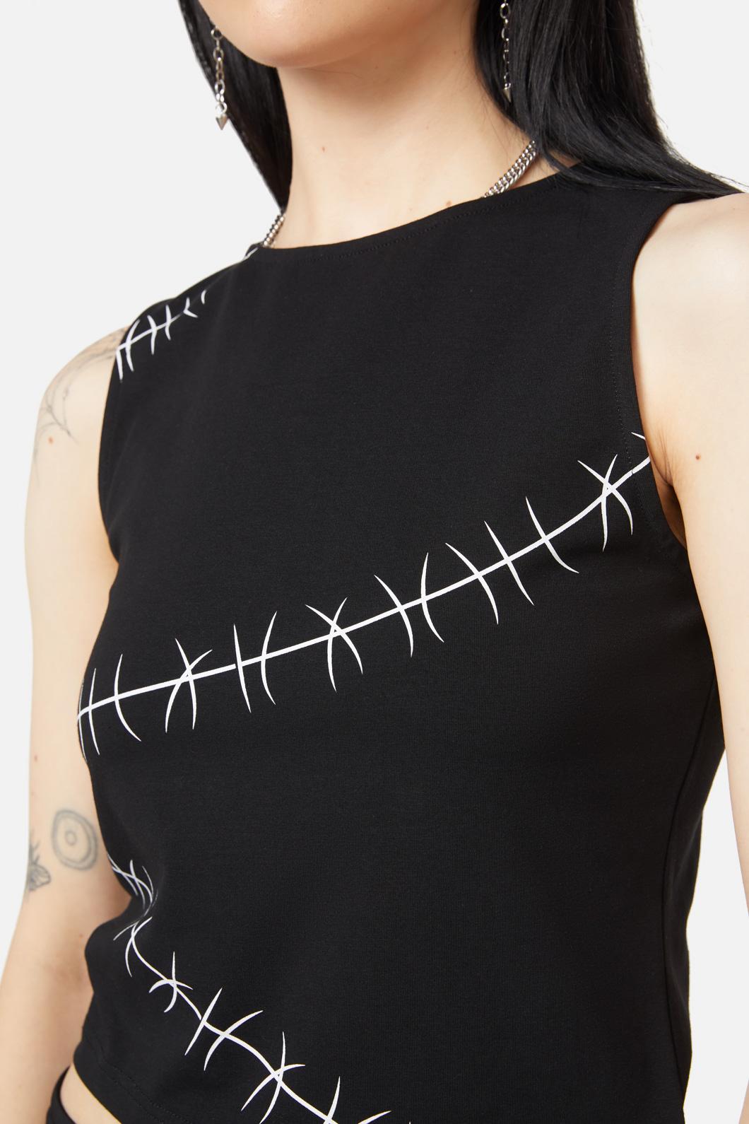 Black Friday - Stitched Up Tank - black