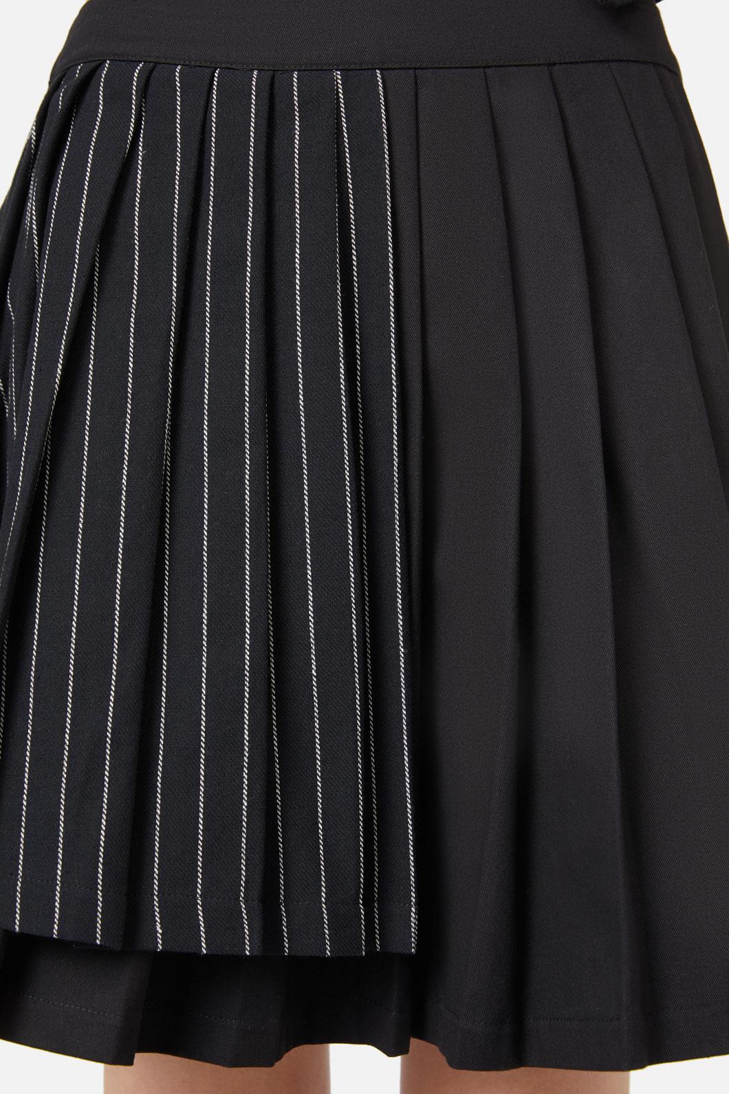 Black Friday - Sew Much Fun Stripe Mini Skirt - black-white