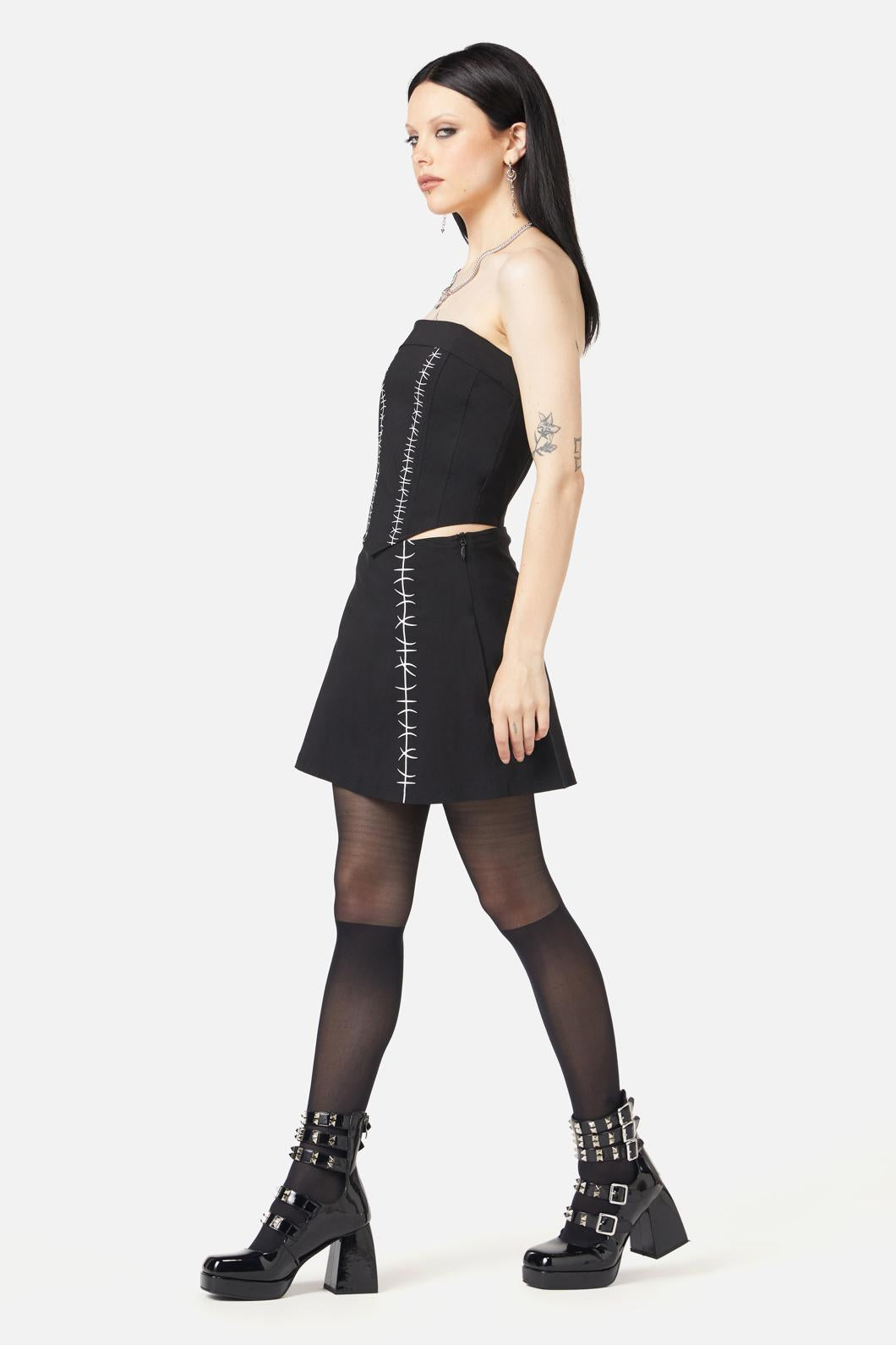Black Friday - Stitched Up Corset - black