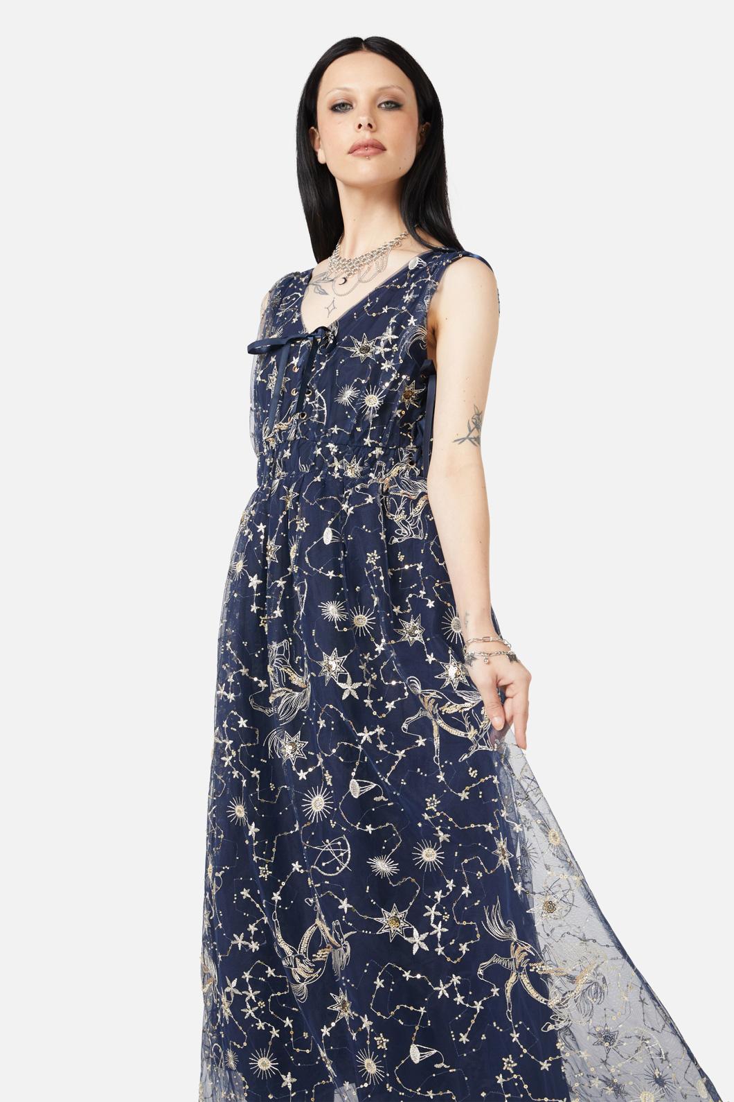 Black Friday - Moon Goddess Formal Dress - navy
