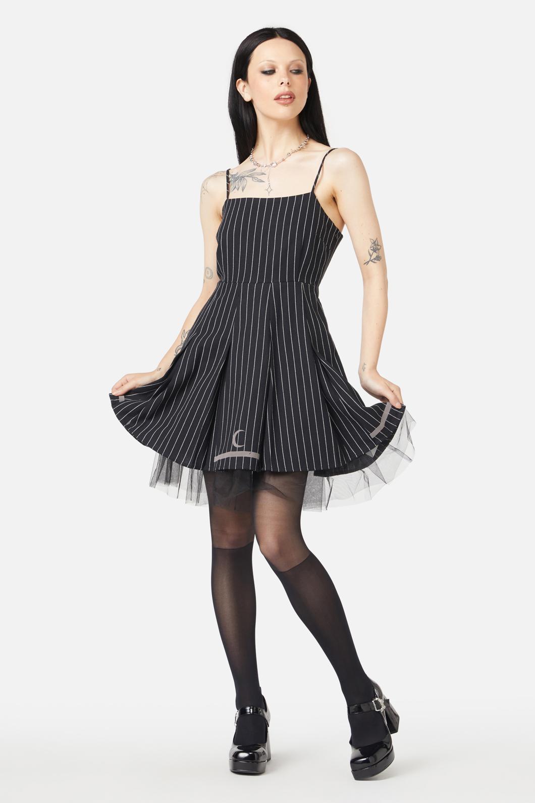 Black Friday - Sew Much Fun Stripe Dress - black