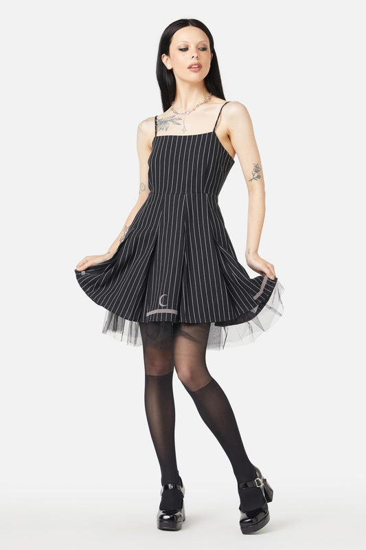Black Friday - Sew Much Fun Stripe Dress - black