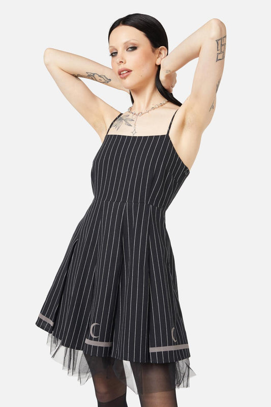 Black Friday - Sew Much Fun Stripe Dress - black