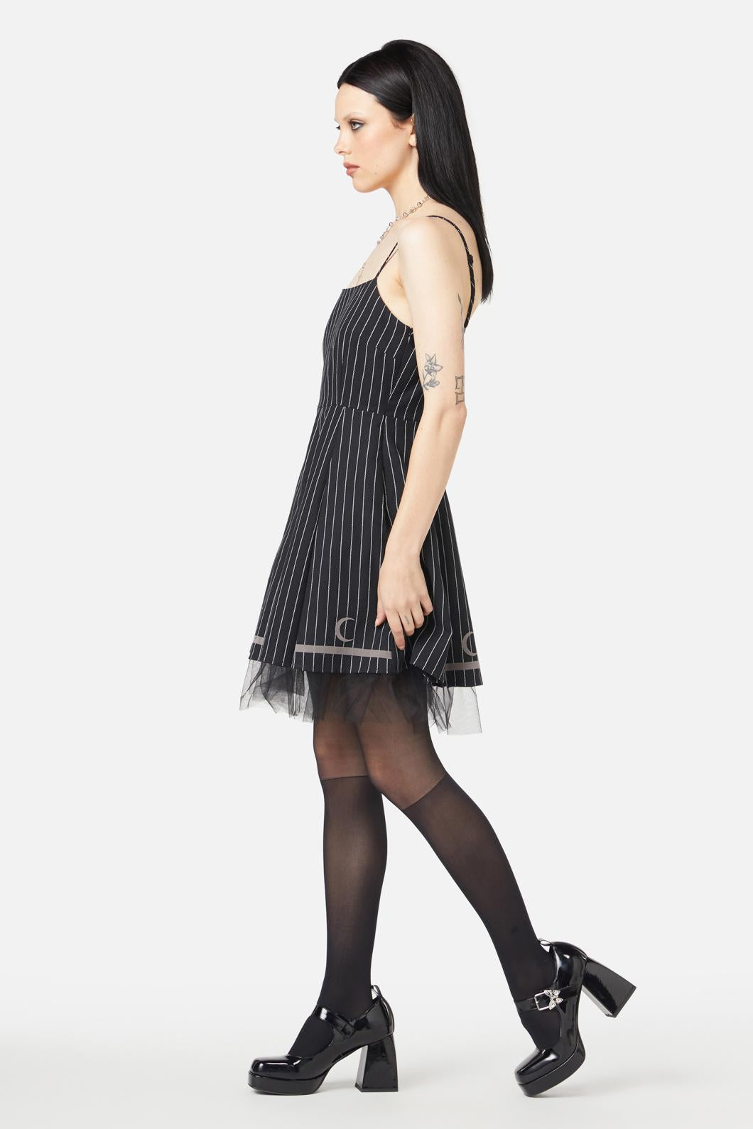 Black Friday - Sew Much Fun Stripe Dress - black