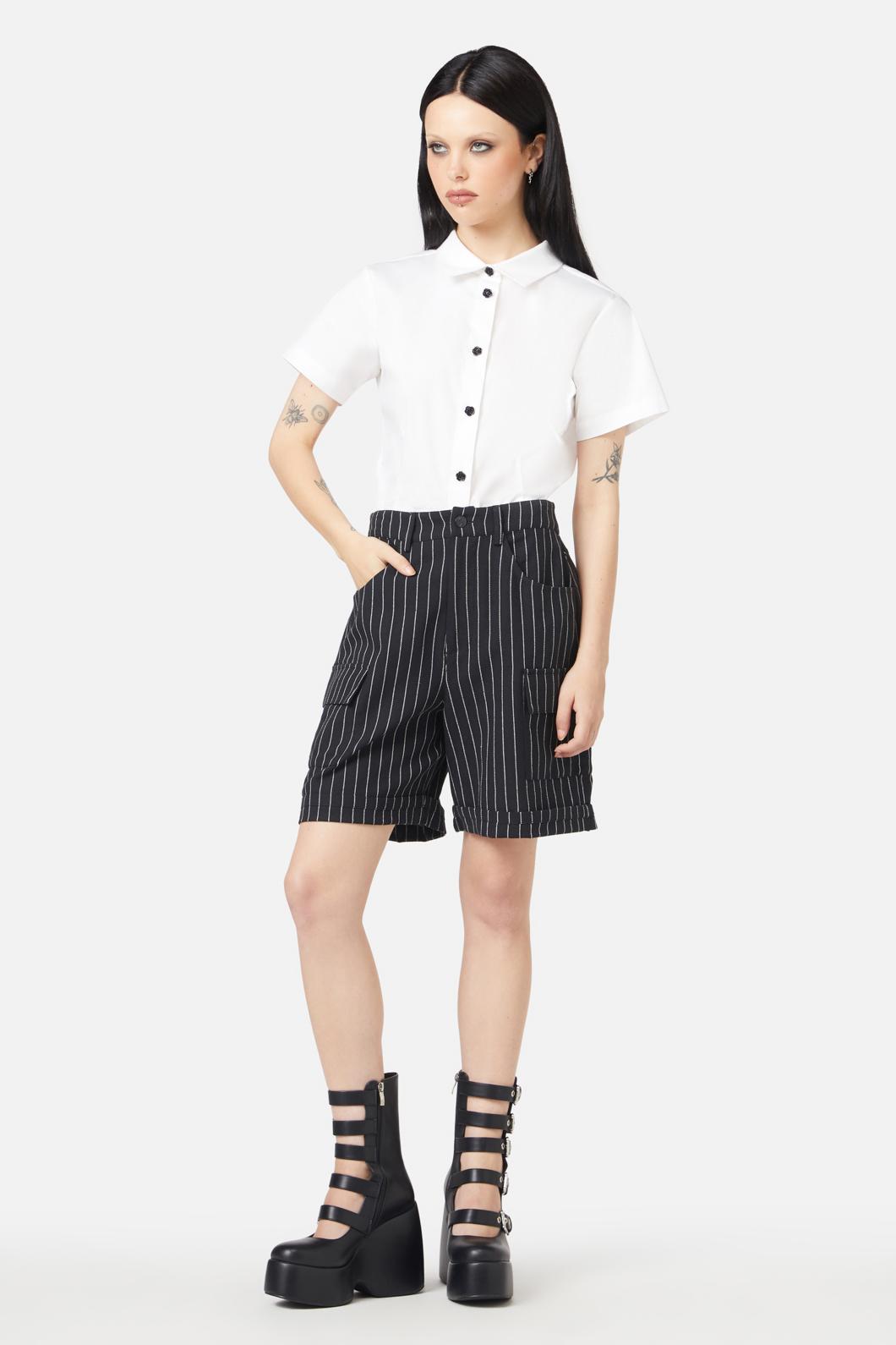 Black Friday - Sew Much Fun Stripe Shorts - black