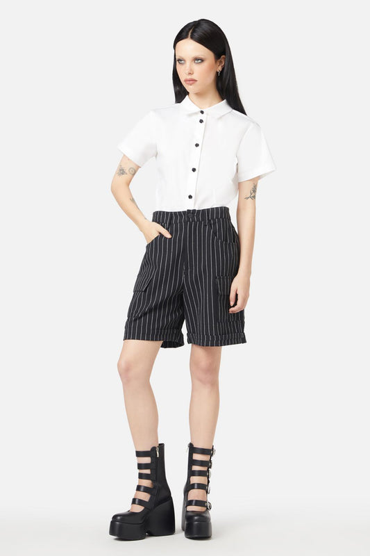 Black Friday - Sew Much Fun Stripe Shorts - black