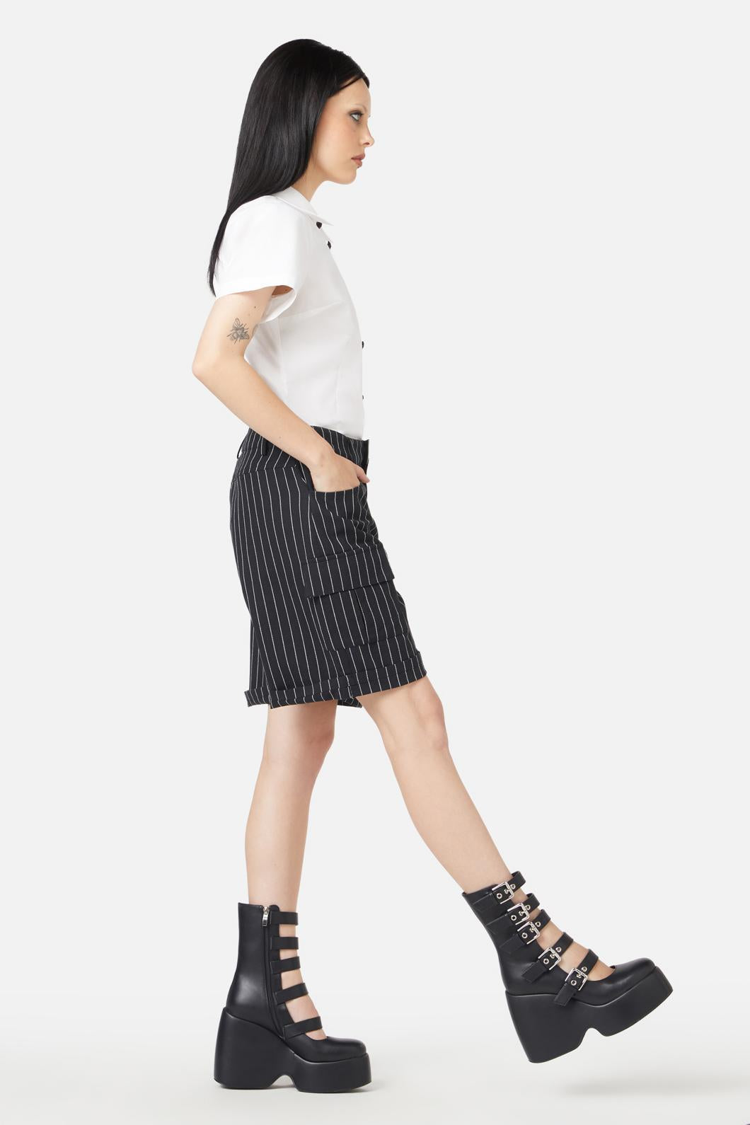 Black Friday - Sew Much Fun Stripe Shorts - black