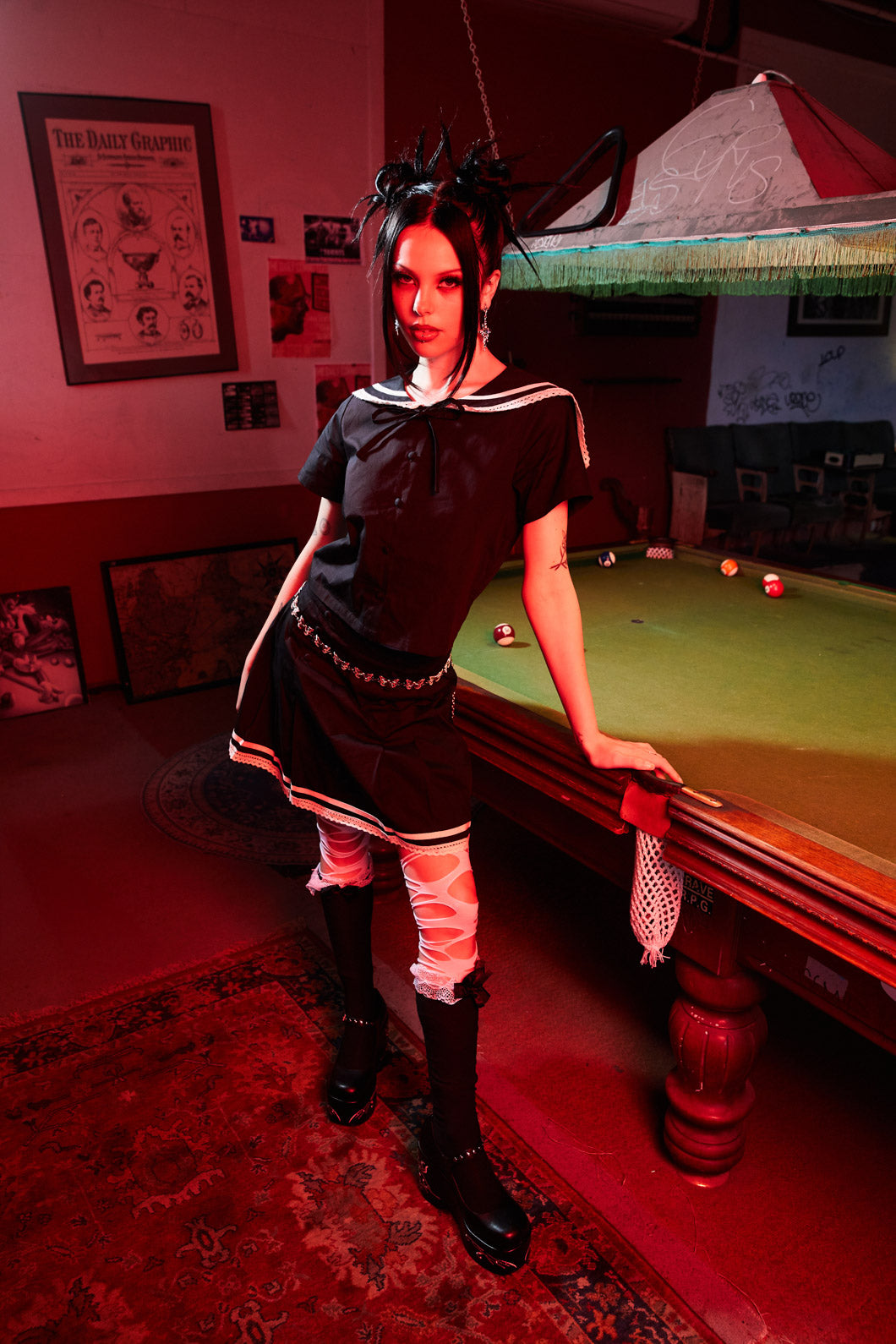 Black Friday - Rebirth Sailor Top - black