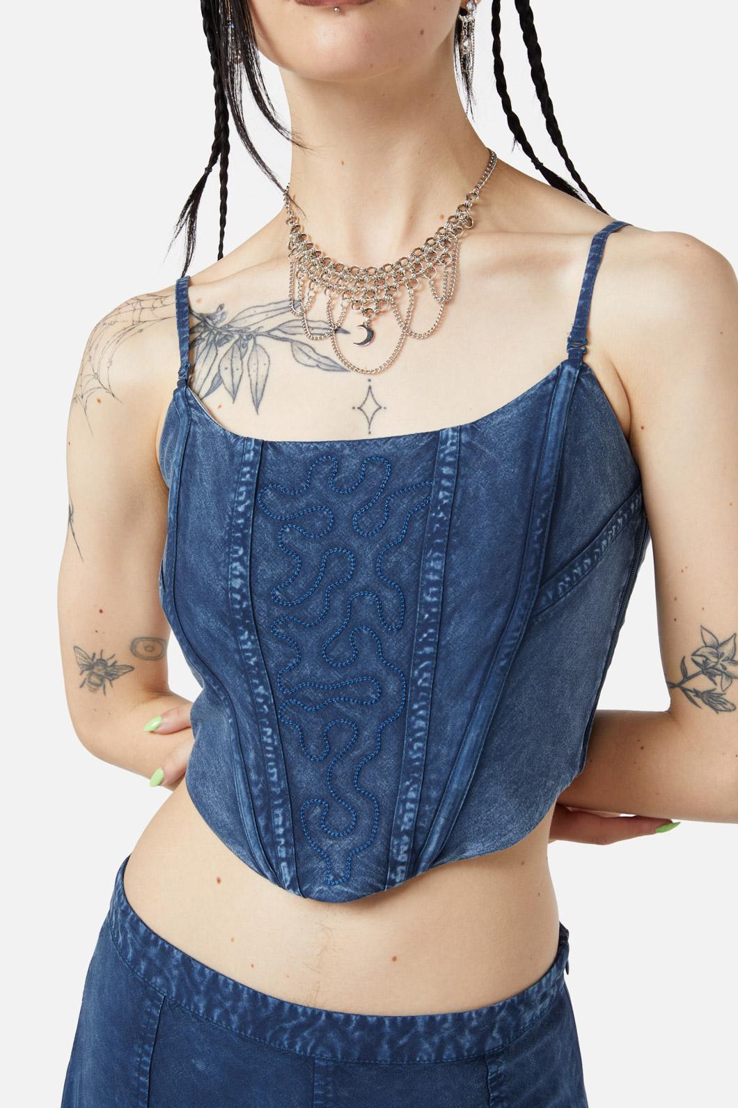 Black Friday - Whimsy Corset Top - midnight