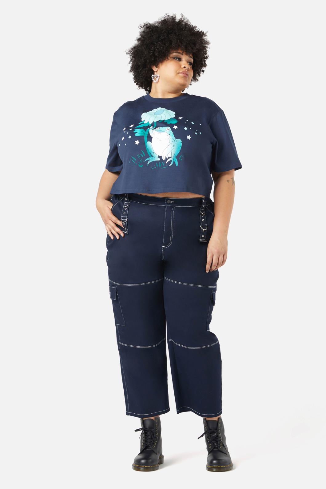 Black Friday - Curve Nocturnal Frog Tee - navy