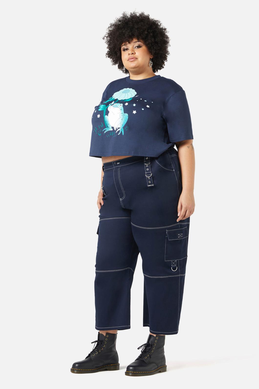 Black Friday - Curve Nocturnal Frog Tee - navy