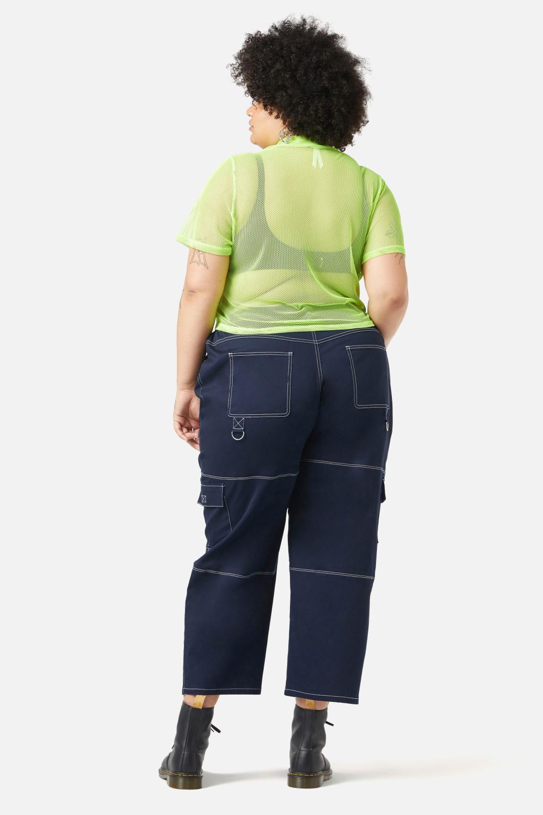Black Friday - Curve Acid Mesh Top - lime