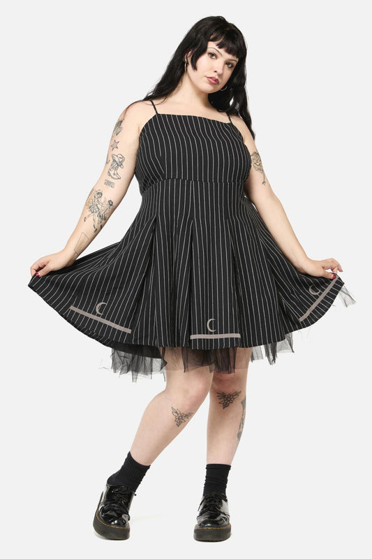 Black Friday - Sew Much Fun Stripe Dress - black
